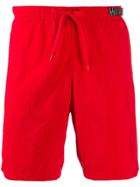 Moschino Logo Track Shorts - Red