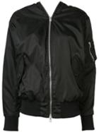 Yang Li - Double Zip Bomber Jacket - Women - Polyamide/polyurethane - 42, Black, Polyamide/polyurethane