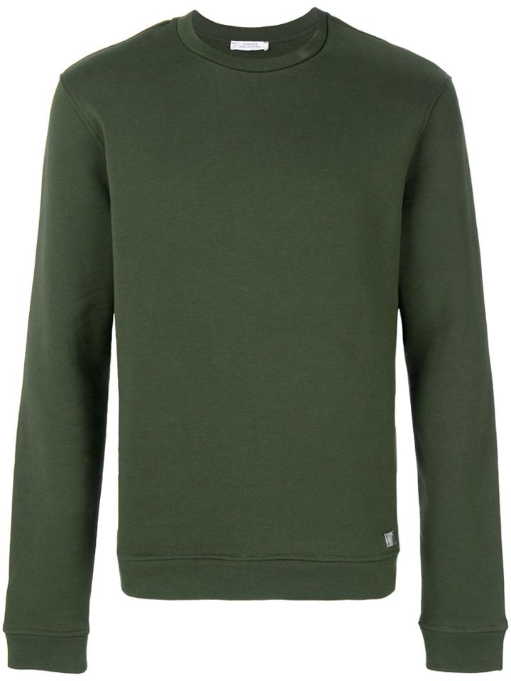 Versace Collection Medusa Embroidered Sweatshirt - Green