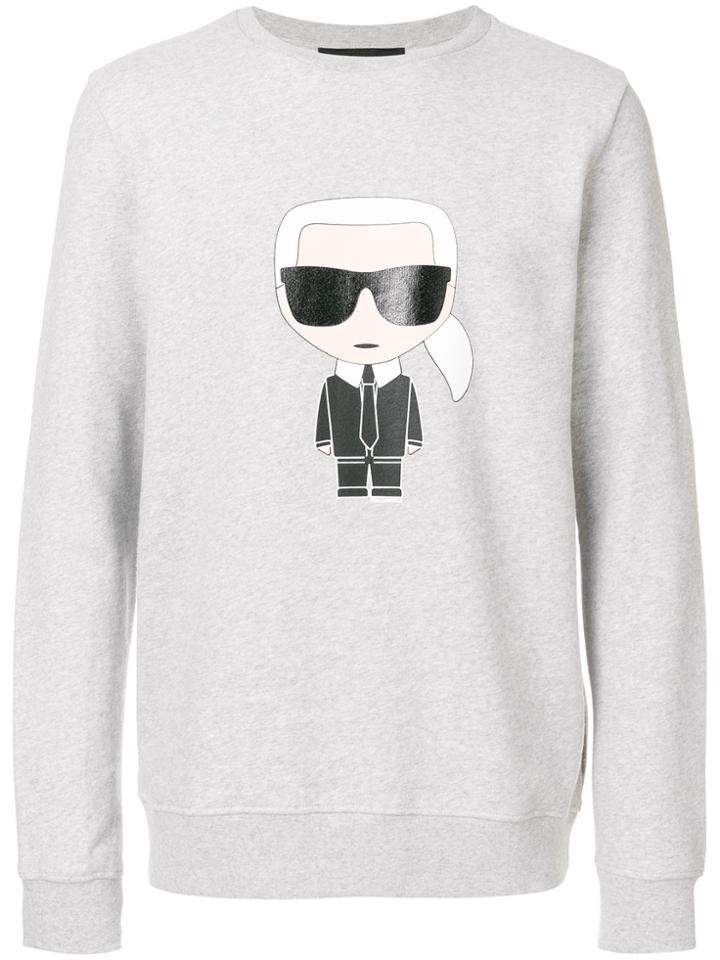 Karl Lagerfeld Logo Print Sweatshirt - Grey