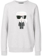 Karl Lagerfeld Logo Print Sweatshirt - Grey