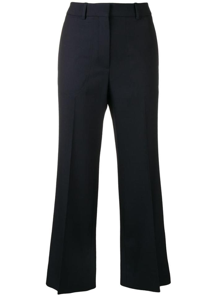 Victoria Beckham Cropped Trousers - Blue