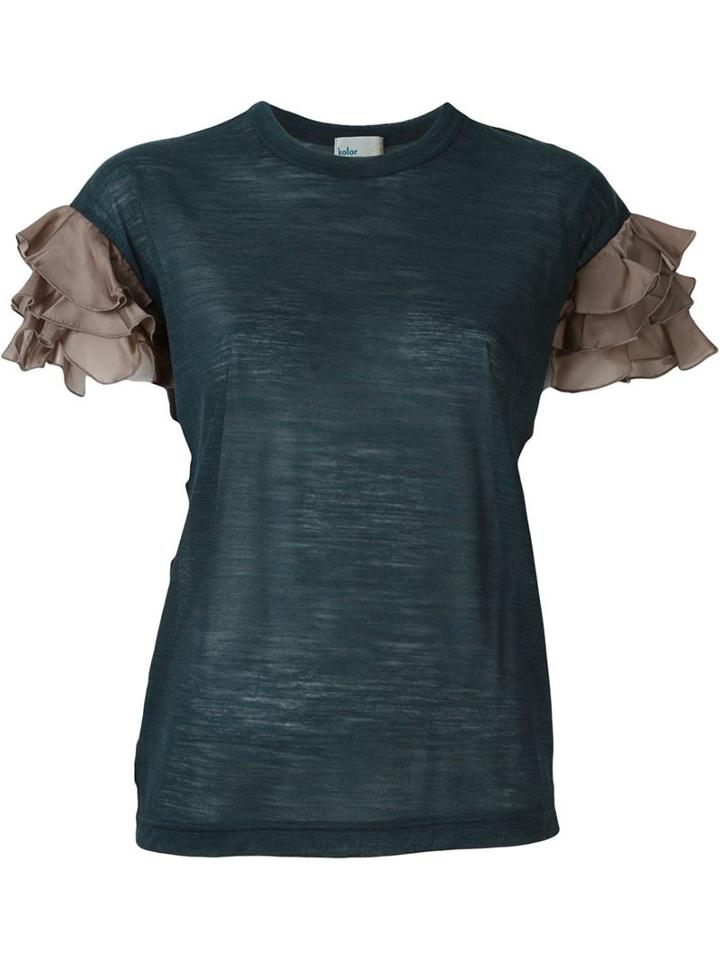 Kolor Ruffled Sleeves T-shirt