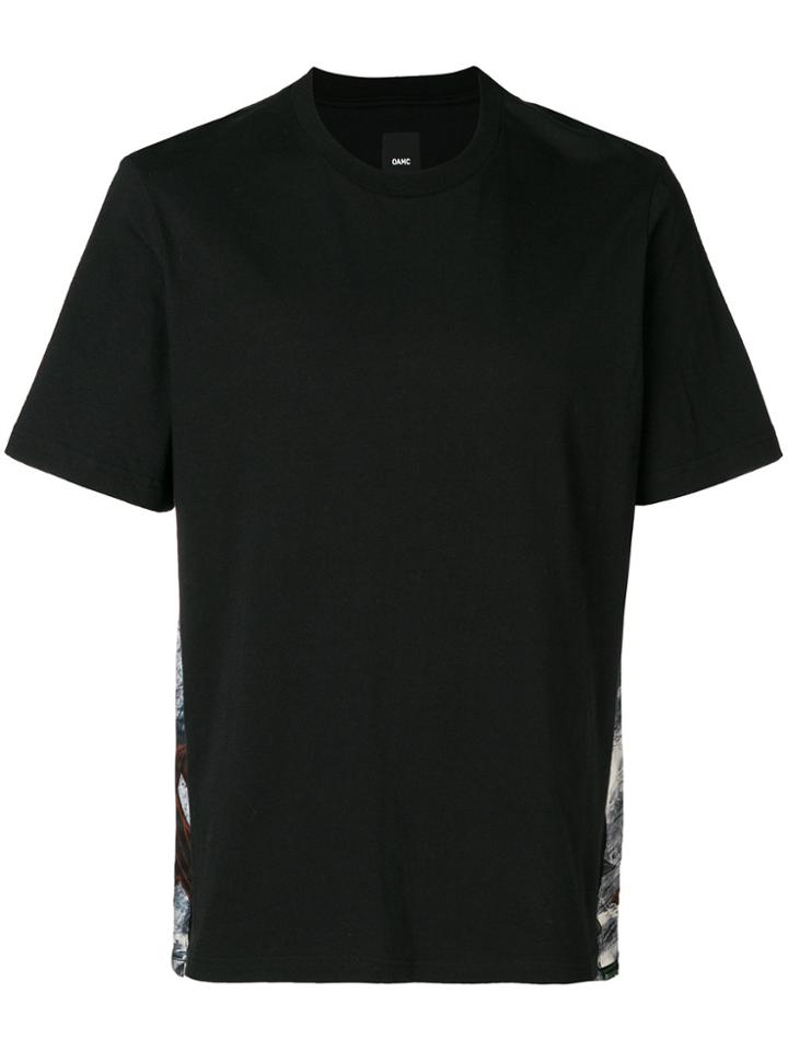 Oamc Print Panelled T-shirt - Black