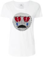 Quantum Courage Sequin Smiley T-shirt - White
