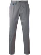 Dolce & Gabbana Cropped Trousers, Men's, Size: 50, Grey, Cotton/spandex/elastane