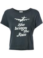 Re/done She Brings The Rain Printed T-shirt - Black