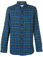 Ps By Paul Smith Button Down Checked Shirt - Blue