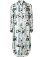 Thom Browne Wide Repp Long Sleeve Shirtdress - Grey