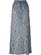 Filles A Papa Destroyed Maxi Skirt, Women's, Size: 0, Grey, Cotton