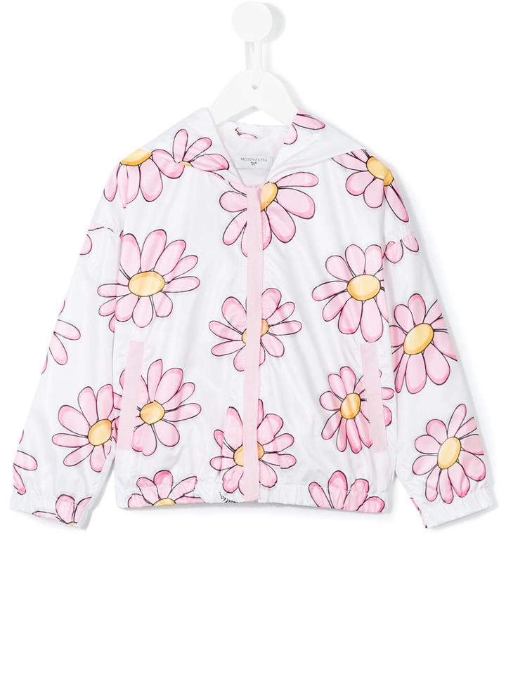 Monnalisa - Floral Print Jacket - Kids - Polyester - 8 Yrs, Pink/purple