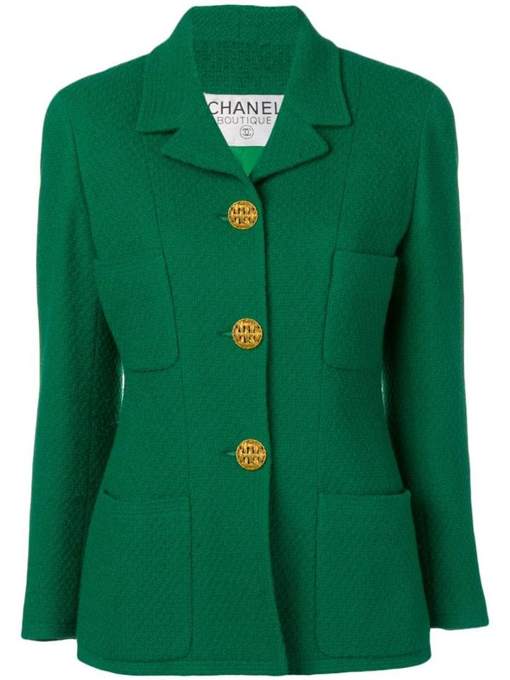 Chanel Pre-owned 1990's Bouclé Jacket - Green