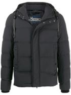 Herno Concealed Zipped Up Down Jacket - Black