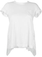 Sacai Lace Back T-shirt, Women's, Size: 1, White, Cotton/linen/flax/polyester/rayon