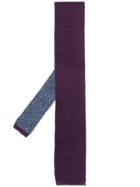 Canali Knitted Silk Tie - Blue