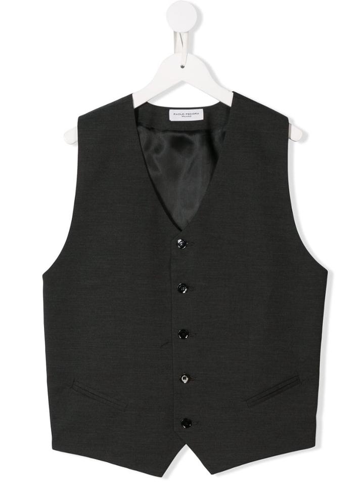 Paolo Pecora Kids Teen Formal Vest - Grey