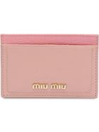 Miu Miu Madras Card Holder - Pink