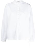 Closed Mandarin Collar Shirt - White