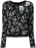 Twin-set Sequinned Floral Cardigan - Black
