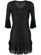 Fisico Sheer Beach Dress - Black