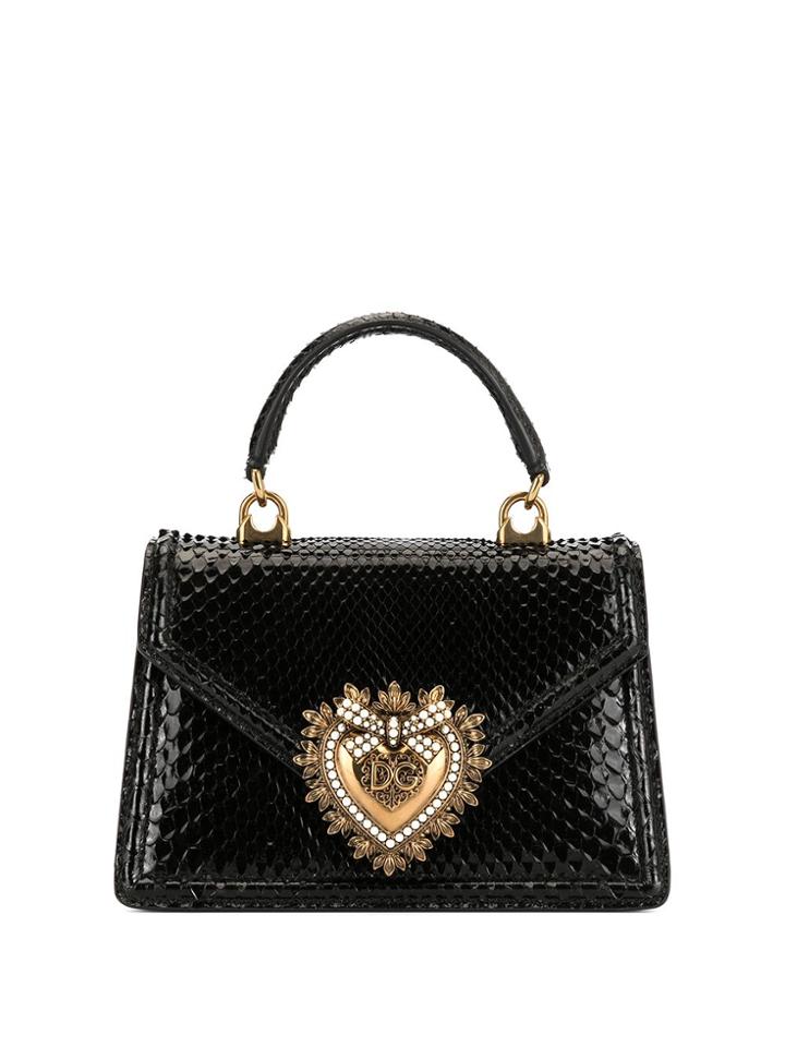 Dolce & Gabbana Devotion Embossed Tote Bag - Black