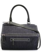 Givenchy Medium Pandora Shoulder Bag, Women's, Blue, Leather/cotton