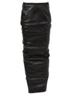 Rick Owens Open Back Maxi Skirt, Women's, Size: 42, Black, Calf Leather/cupro