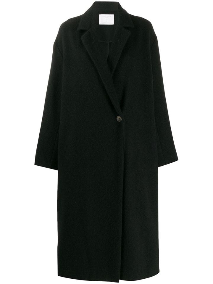 Société Anonyme Button Up Midi Coat - Black
