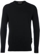 Michael Kors Crew Neck Sweater, Men's, Size: Large, Black, Cotton
