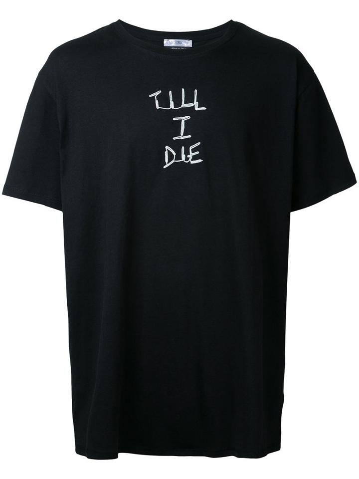 Selfmade By Gianfranco Villegas - Embroidered T-shirt - Men - Cotton - 52, Black, Cotton