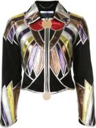 Givenchy Zipped Patchwork Cropped Jacket - Black