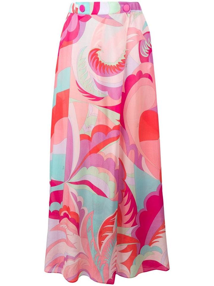 Emilio Pucci Acapulco Print Maxi Skirt - Pink