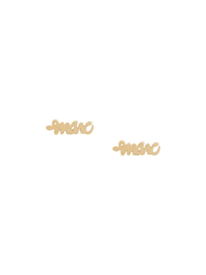 Marc Jacobs Marc Post Earrings - Gold