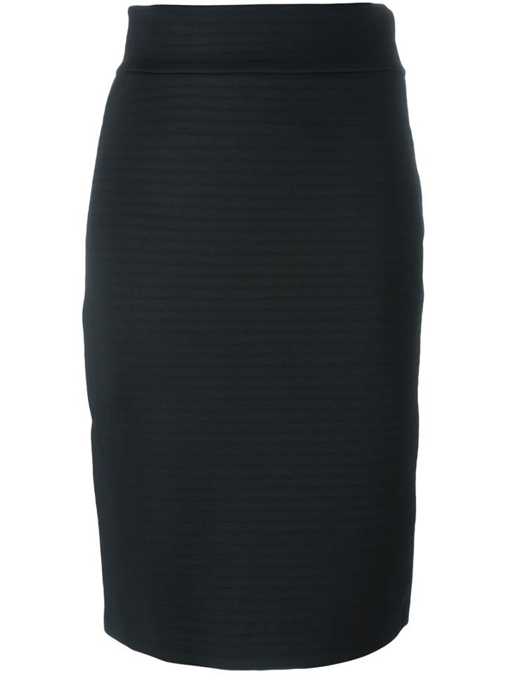 Michael Michael Kors 'retro' Pencil Skirt, Women's, Size: 8, Black, Polyester/spandex/elastane