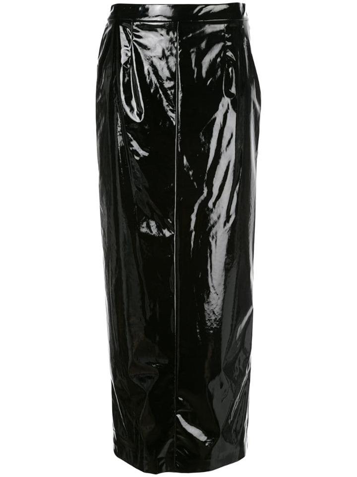 Maison Margiela High-shine Long Skirt - Black