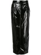 Maison Margiela High-shine Long Skirt - Black