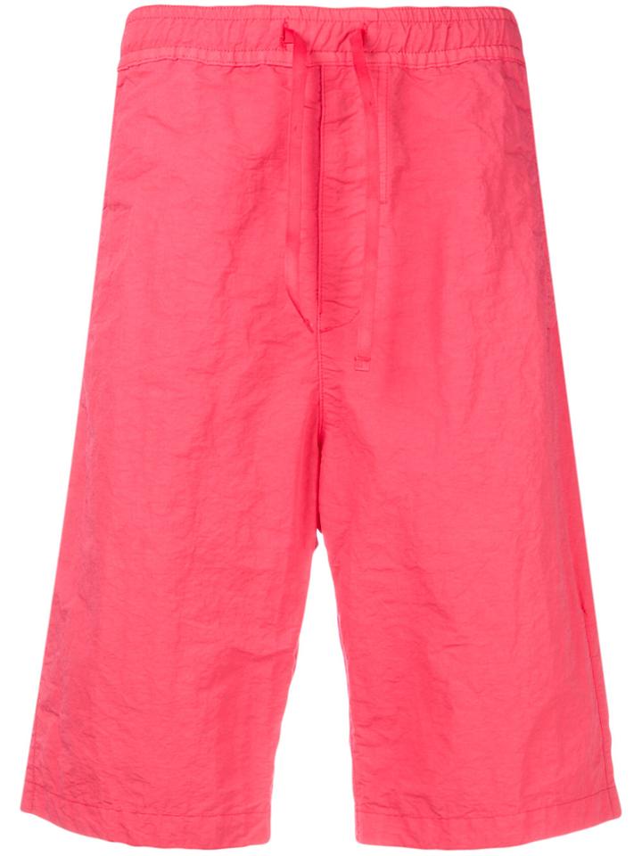 Stone Island Shadow Project Elastic Waistband Shorts - Pink & Purple