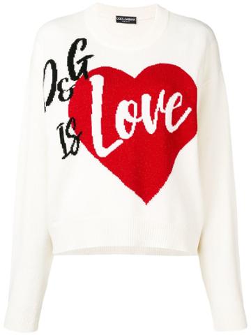 Dolce & Gabbana 'd & G Is Love' Sweater - White