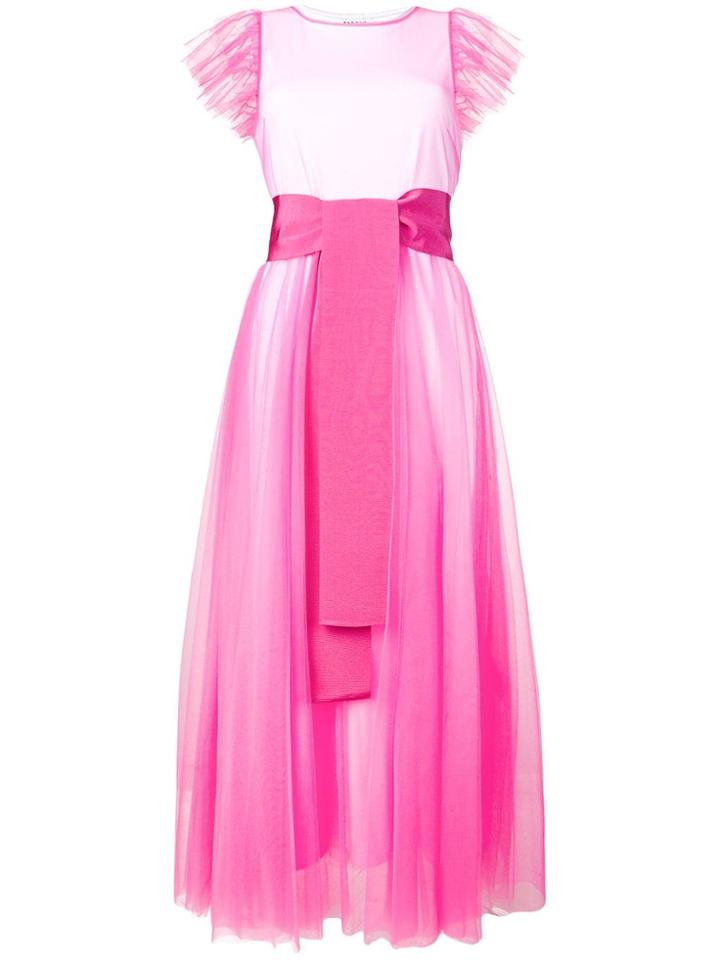 P.a.r.o.s.h. Mesh Panels Evening Dress - Pink
