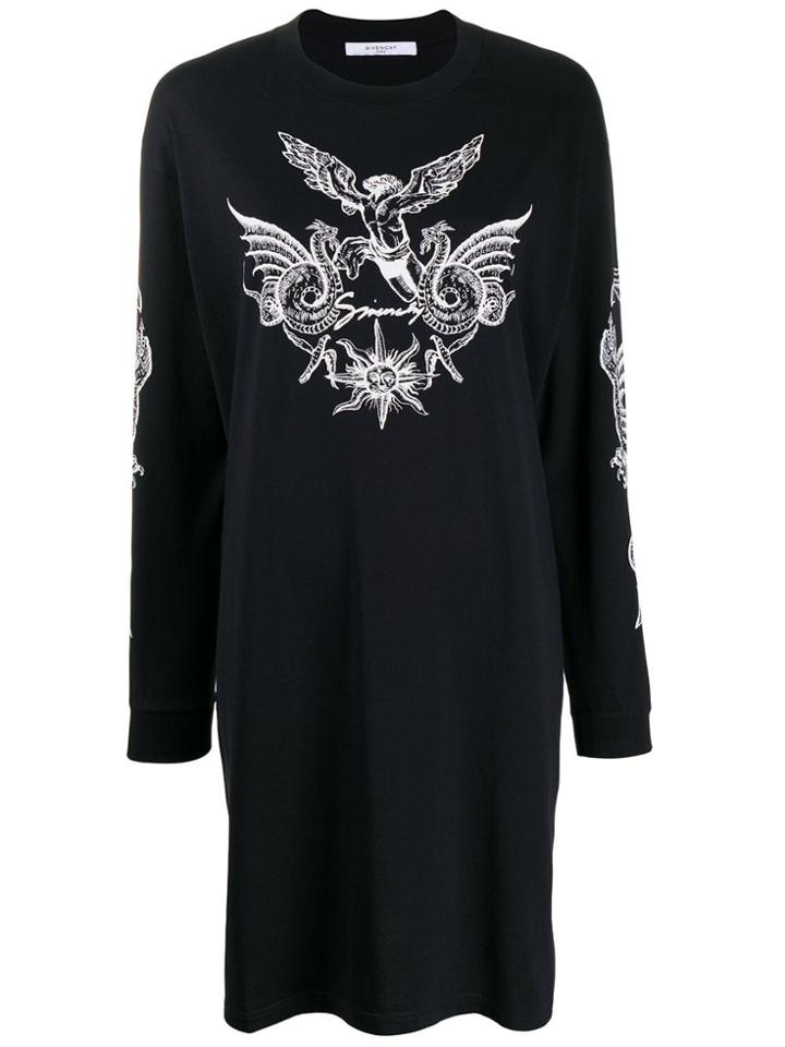 Givenchy Logo T-shirt Dress - Black