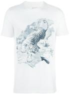 Maison Margiela Tiger Print T-shirt, Men's, Size: 46, White, Cotton