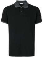 Moncler - Contrast Trim Polo Shirt - Men - Cotton - S, Black, Cotton