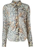 Chloé Leopard Print Shirt, Women's, Size: 40, Brown, Cotton/linen/flax