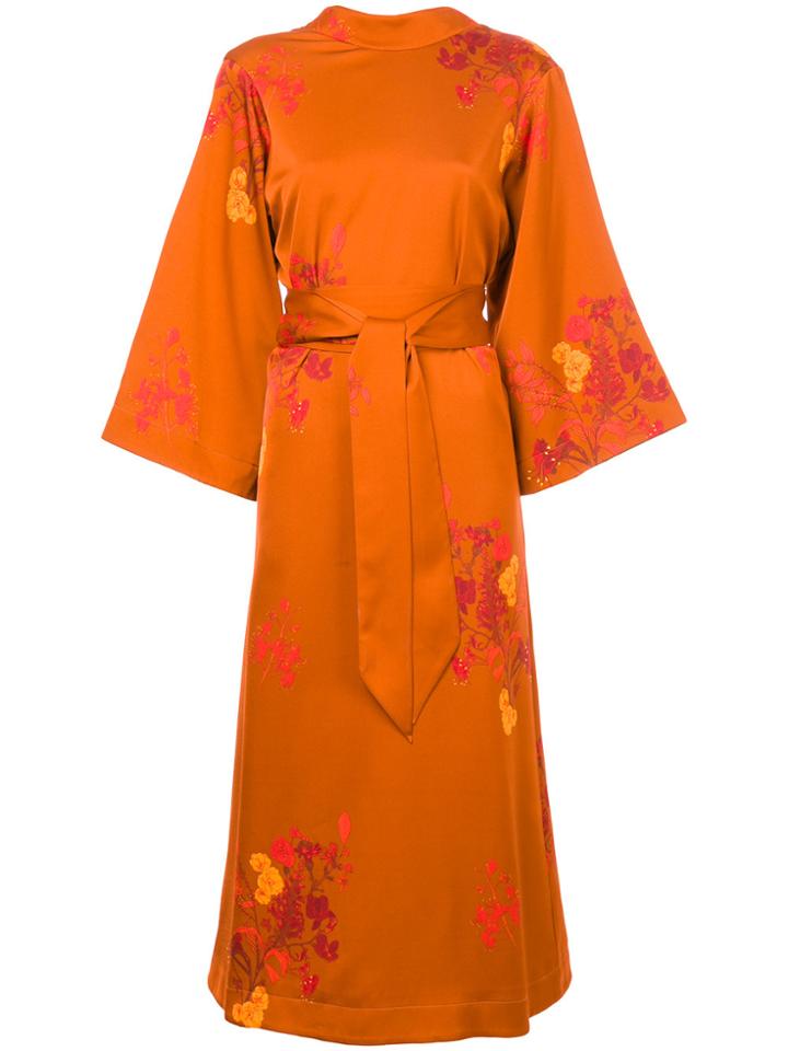 Ellery Bishop Wrap Dress - Yellow & Orange