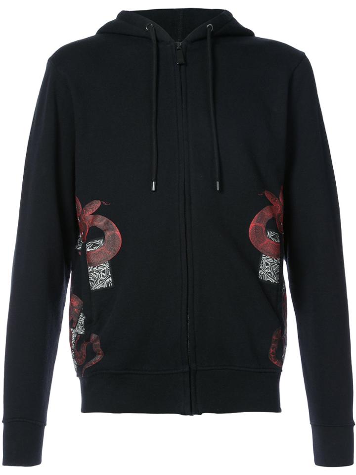 Marcelo Burlon County Of Milan Snake Zip Hoodie - Black