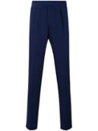Incotex - Flap Detail Tapered Trousers - Men - Linen/flax/cotton - 46, Blue, Linen/flax/cotton