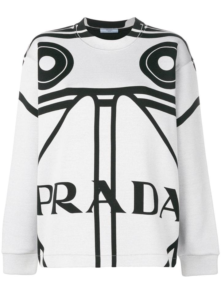 Prada Printed Sweatshirt - White