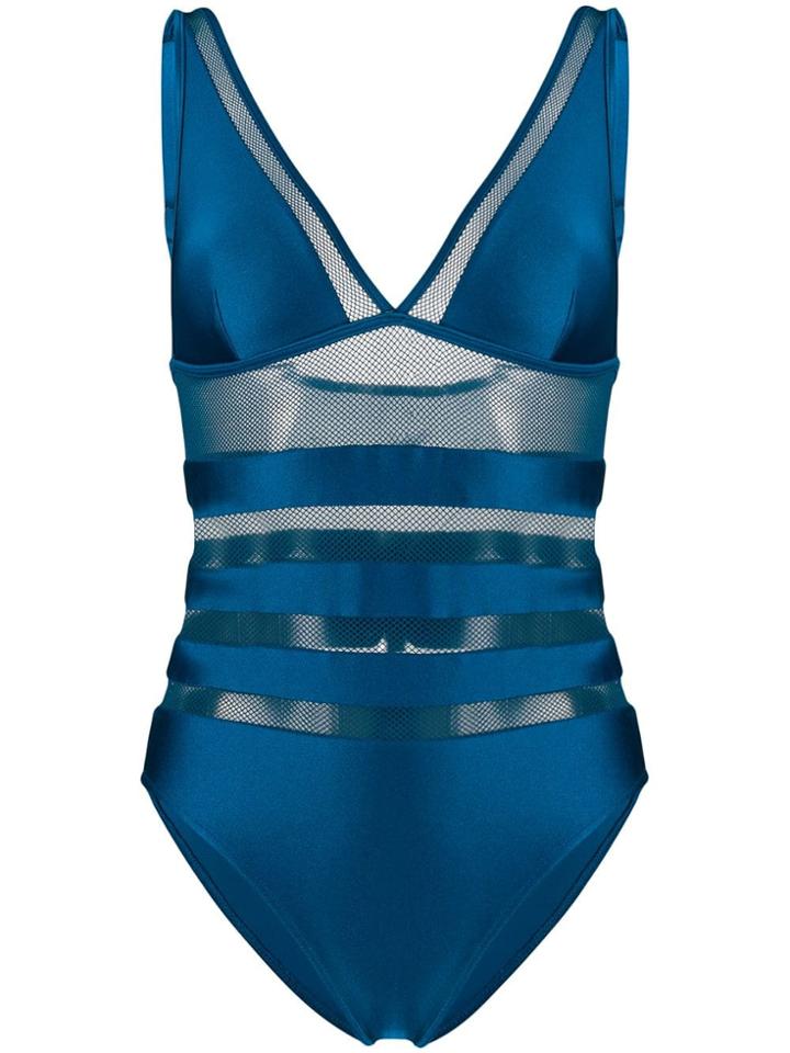 Zimmermann Mesh Panels Swimsuit - Blue