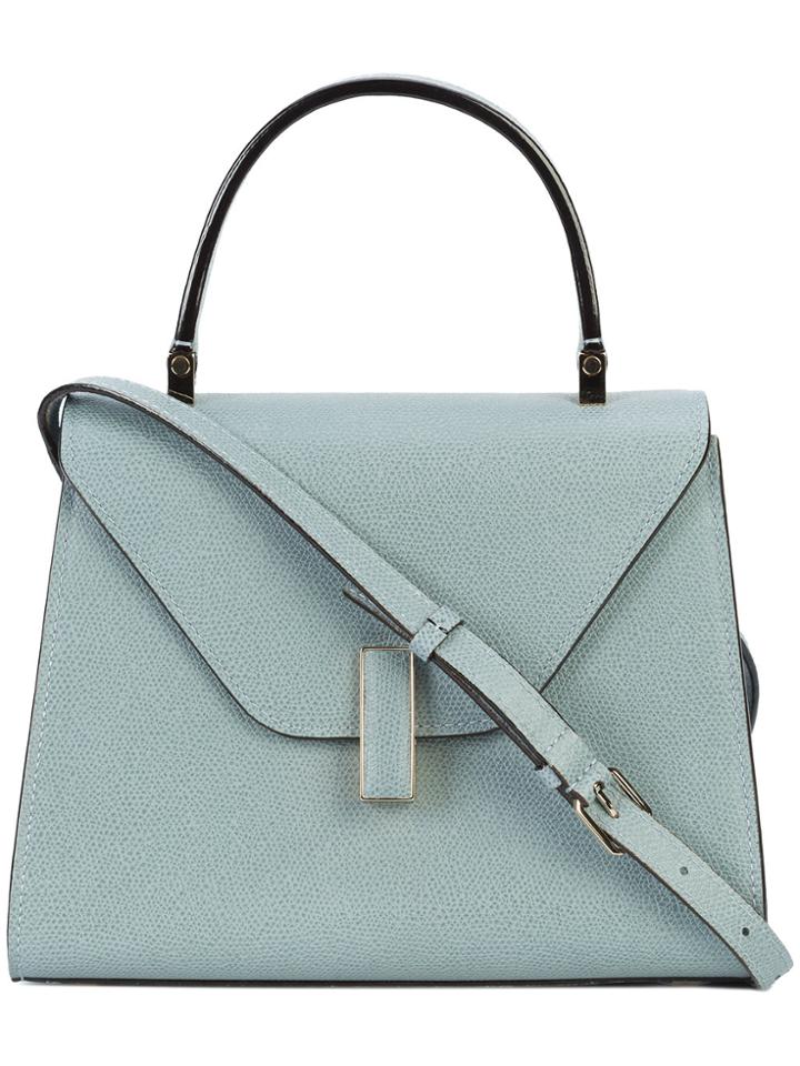 Valextra Flap Tote - Blue
