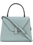 Valextra Flap Tote - Blue